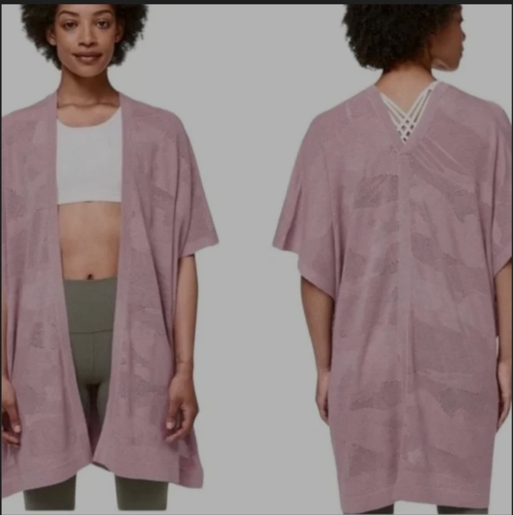 lululemon athletica Dusty Rose Open-Front Knit Cardigan